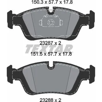 Brzdová destička Sada brzdových destiček, kotoučová brzda TEXTAR 2328702