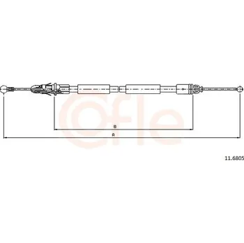 Lanko parkovací brzdy Lanovod parkovací brzdy COFLE 92.11.6805