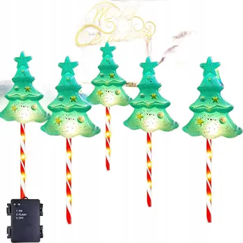 Vánoční dekorace Vánoční osvětlení venkovní na baterie na stromeček 5 ks