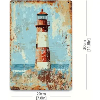 Plechová cedule BAF RETRO plechová cedule - MAJÁK 20 x 30 cm