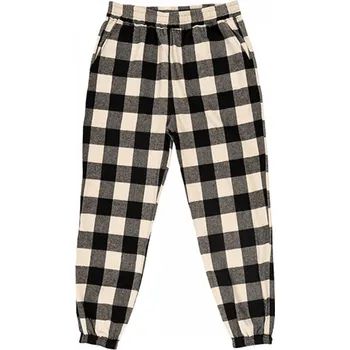 Burnside Flanelové kalhoty s elastickým pasem Barva: béžová - černá, Velikost: 3XL BU8810