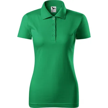 Dámské tričko MALFINI Dámská polokošile 100 % bavlna single jersey Barva: zelená střední, Velikost: M