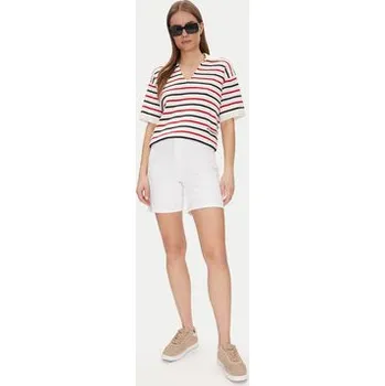 Pánské kraťasy Tommy Hilfiger Džínové šortky Dnm Straight Short Rw White WW0WW45924 Bílá Regular Fit 25