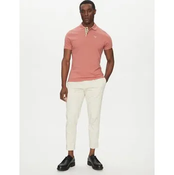 Pánská košile Barbour Polokošile Tartan MML0012PI55 Růžová Regular Fit XL