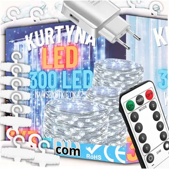 LED páska Světelný řetěz Eddcom 6000 cm, síťový, bílý