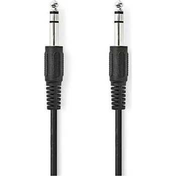 Audio kabel Nedis CAGL23000BK20 - Stereo Audio Kabel | 6,35mm Zástrčka – 6,35mm Zástrčka | 2 m | Černá CAGL23000BK20