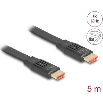 Video kabel Delock High Speed HDMI Plochý stuhový kabel 48 Gbps 8K 60 Hz 5 m 81004