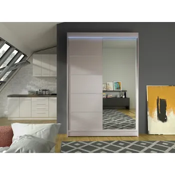 Šatní skříň Posuvná skříň Parys III, Barva: kašmír, Osvětlení: osvětlení LED RGB - barevné MIRJAN 5903211405457