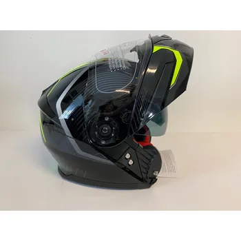 Helma na motorku AZmoto Výklopná helma FF 950 černo/zelená Velikost.: M