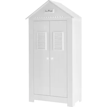 Šatní skříň Skříň dvoudveřová vysoká Marsylia MDF - Pinio Bílá 108x203 cm