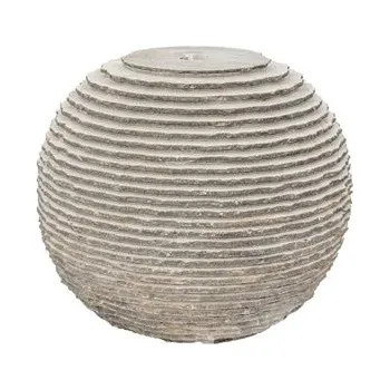Zahradní dekorace Kamenná vroubkovaná fontána - koule 40 cm