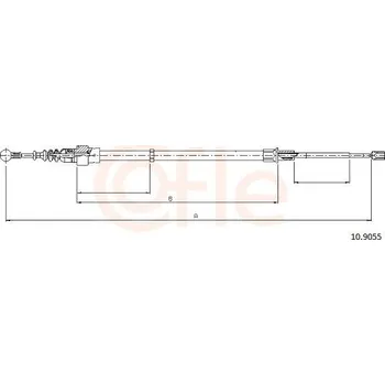Lanko parkovací brzdy Lanovod parkovací brzdy COFLE 92.10.9055