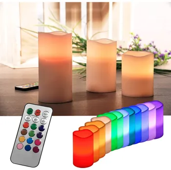 Svíčka Haushalt international LED svíčky se změnou barev, sada 3 ks 797719