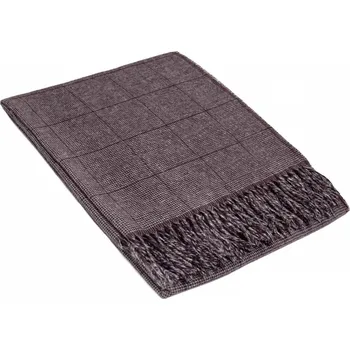 deka Vlněný pléd tmavě fialový - vzorovaný