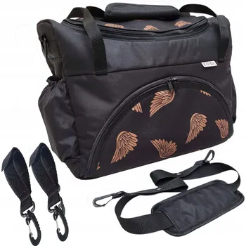 Přebalovací taška TAŠKA NA KOČÁREK batoh organizér pro maminku PROSTORNÁ TAŠKA + HÁČKY NA RUKOJEŤ