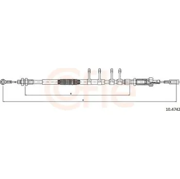 Autodíl Lanovod parkovací brzdy COFLE 92.10.4742
