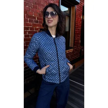 Dámský kabát Bunda Happy Goose 15434876 modrá oboustranná Velikost: 46