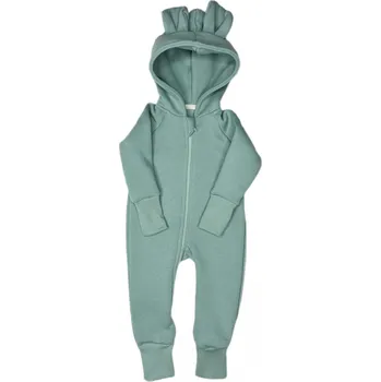 Kojenecký overall Mimilove Dětský zateplený overal MEDVÍDEK 06-18m. Aqua