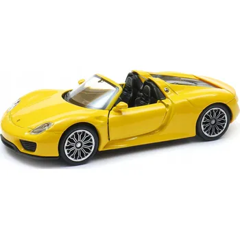 autíčko WELLY PORSCHE 918 SPYDER ŽLUTÝ 1:34 NOVÝ KOVOVÝ MODEL