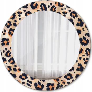 Zrcadlo Nástěnné Zrcadlo Rám Glamour Vzor s leopardím potiskem 60 cm