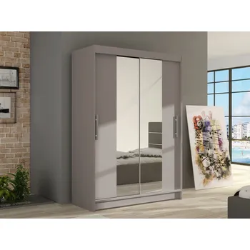 Šatní skříň Skříň s posuvnými dveřmi a zrcadlem Miami II, Barva: kašmír, Osvětlení: bez osvětlení MIRJAN 5903211404665