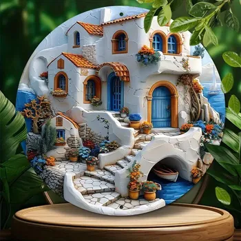 Plechová cedule BAF RETRO plechová kulatá cedule - ŘECKO průměr 20,3 cm