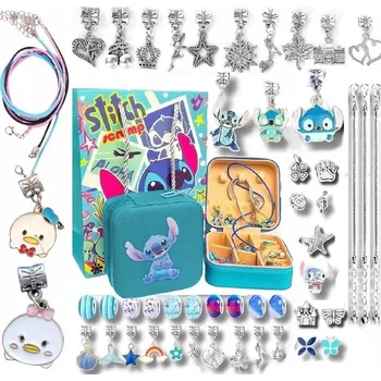 Náramek Sada na výrobu šperků Lilo a Stitch, 73 dílů, korálky na náramky