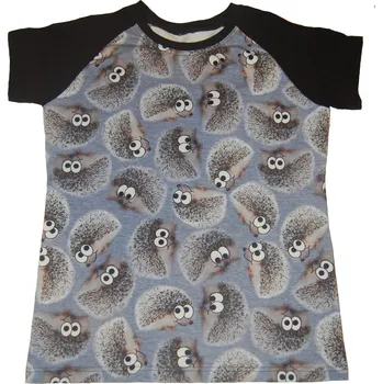 Dívčí tričko dosupliku Tričko dětké Ježkovy oči 122 černá