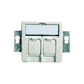 Elektroinstalační krabice TELEGÄRTNER 100021416 (H02010A0081) Držák modulů 50x50, 2násobný, pod povrchová montáž, bez modulů, alpská bílá &nbsp;