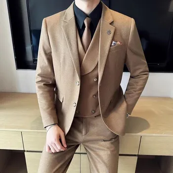 Pánský oblek Pánský oblek business styl MC237 Velikost: L, Barva (Varianta): Khaki