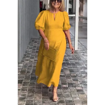 Dámské oblečení Šaty na večer BR278 Barva: Žlutá, Velikost: S