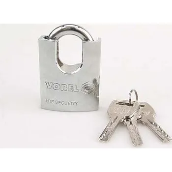 Sada nářadí Zámek visací stavební chromový 70mm 3 klíče 77223