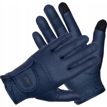Vybavení pro jezdce Jezdecké rukavice START Okinawa celoroční, úzké, tmavě modré, velikost M