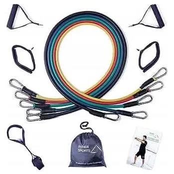 Odporové gumy na cvičení s úchyty