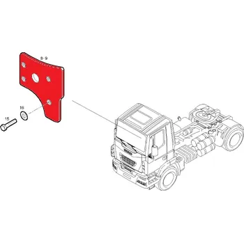 Blatník karosérie Záslepka střešního pozičního světla Iveco Trakker , levý