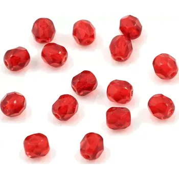 Korálek České korálky broušené 5mm červené – 40 ks