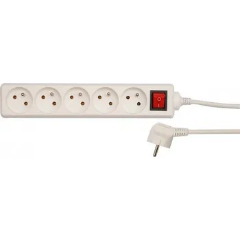 Sada nářadí Kabel prodlužovací 5 m vypínač 5 zásuvek typ E