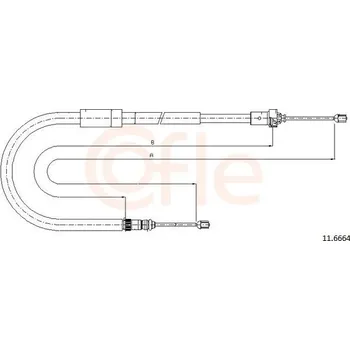 Lanko parkovací brzdy Lanovod parkovací brzdy COFLE 92.11.6664