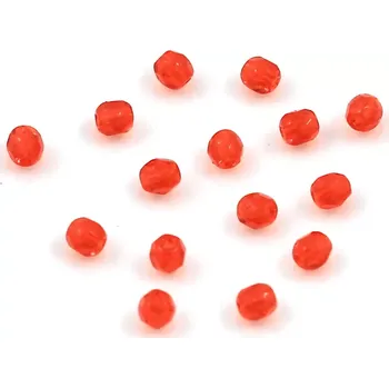 Korálek Červeno-oranžové korálky 3mm broušené – 60 ks