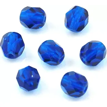 Korálek Broušené korálky 6mm petrolejové – 30 ks