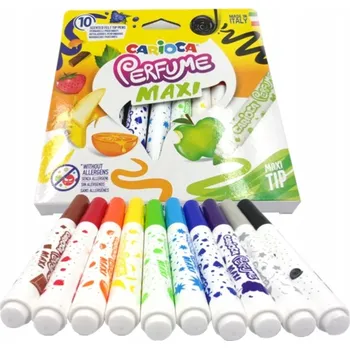 VOŇAVÉ FIXY sada 10 Zajímavých BAREV Carioca pro DĚTI do Školy