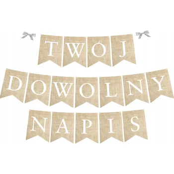 NÁPIS libovolný girlanda BANNER BOHO EKO libovolný vlastní NÁPIS