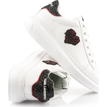 Dámské tenisky TENISKY KARL LAGERFELD KAPRI HEART OF KARL LO LCE WHITE LTHR