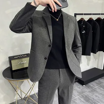 Pánský oblek Pánský oblek do kanceláře MC242 Velikost: L, Barva (Varianta): Sada 2 ks tmavě šedá