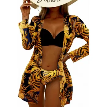 Dámské plavky Dvoudílné dámské plavky / bikiny (bez kabátku) 301610-01 černá/oranžová XL