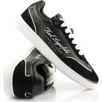 Dámská móda TENISKY KARL LAGERFELD ATLAS HOTEL KARL LO LACE BLACK LTHR & SUEDE