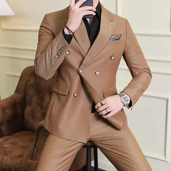 Pánský oblek Pánský oblek do kanceláře MC243 Velikost: XXS, Barva (Varianta): Khaki