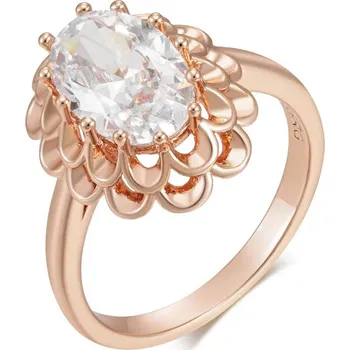 Prsten Luxusní prsten s kameny pozlacený 14K zlatem KI964 Barva (Varianta): Z1229, Velikost prstenu: 10 (62,5 mm)