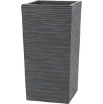Multyhome Květináč z recyklované gumy SERENITY vysoký, 34 x 34 x 66 cm - barva šedá