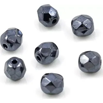 Korálek České korálky broušené 5mm hematitové – 40 ks